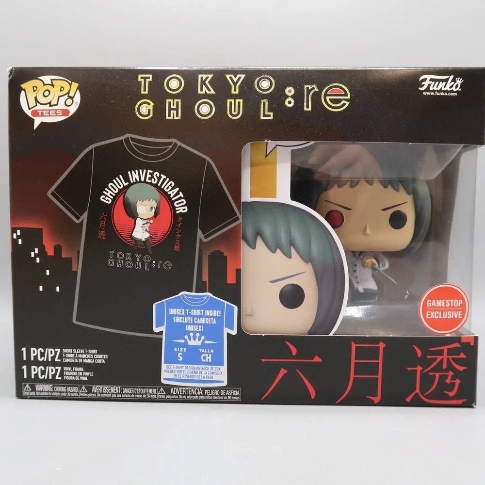 Tokyo Ghoul:re Toru Mutsuki Funko Pop  & Tee Set Gamestop Investigator Small